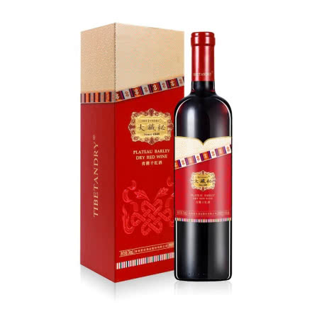 香格里拉大藏秘民族纪念版青稞干红葡萄酒礼盒装11度750ml单瓶