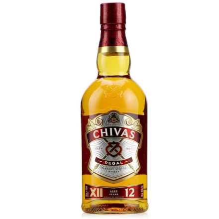 40°芝华士12年（Chivas Regal）洋酒 苏格兰调配型威士忌700ml无盒